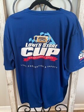 Lowe’s Store Cup Championship Series Shirt Blue XL Safety Graphic Tee Logo
